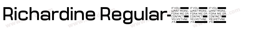 Richardine Regular字体转换